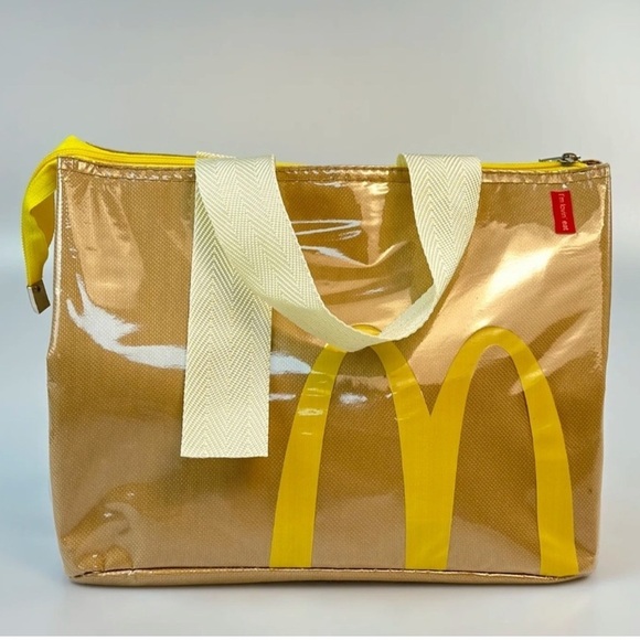 NWT McDonald\'s Paper Bag Classic 90’s Nylon Backpack/Rucksack/Bag AND Lunch Box